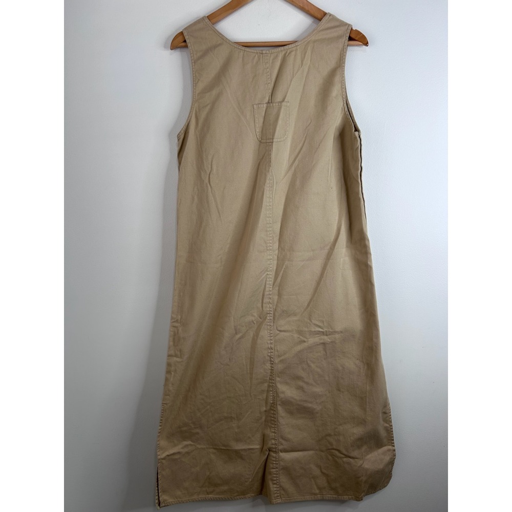VTG Asari Shirt Jumper Dress Sz M‎ Tan Cotton Embroidered Shisha Mirror Cottage - Picture 2 of 7